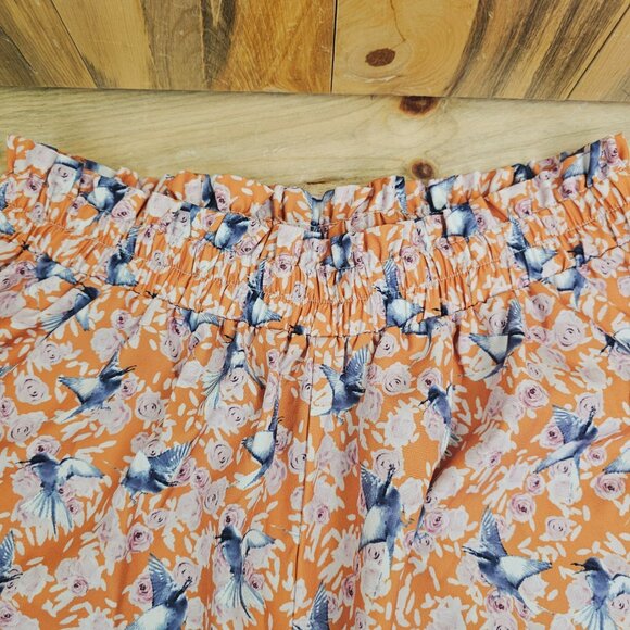 Shein Roses and Bird Print Wide Leg Pants Size XL - Picture 7 of 11